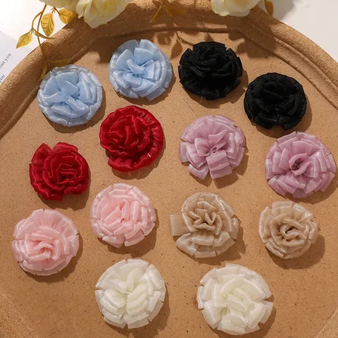 Stile Coreano Petali Multiplo Tinta Unita Rete Fiore DIY Fermaglio per Capelli Cappello Indumento Accessorio Fornitura Artigianale