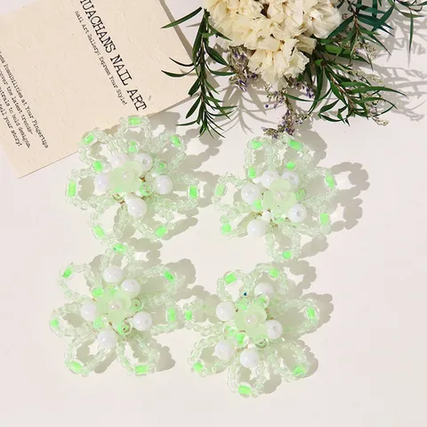 Handgemachte Glasperlen Blume DIY Zubehör Süße Blumen Anhänger Für Ohrringe Haarklammern Schuhe Dekoration Handwerk Schmuckherstellung