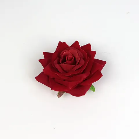 Vintage Elegante Stof Rode Roos Bloem Haarclip Zijclip Simulatie Roos Haarspelden Voor Vrouwen Fotografie Portret Accessoire
