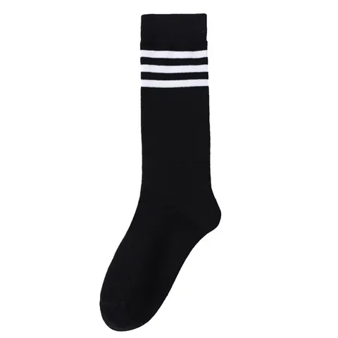 Chaussettes de Mollet Rayées Style JK pour Femmes Coton Tube Haut Décontracté Quotidien Respirant Mode Chaussettes Longues Douces