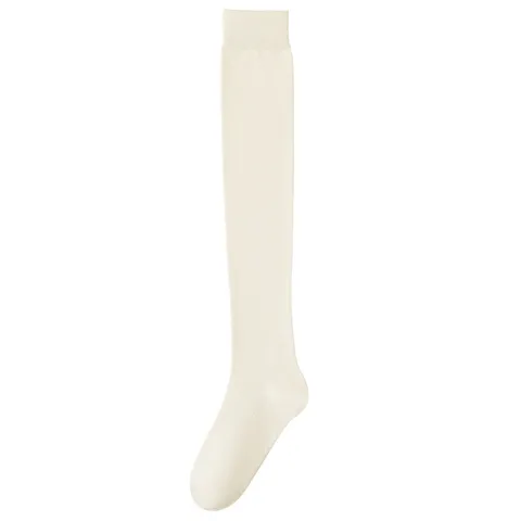 Calze Lunghe Sopra il Ginocchio da Donna Invernali Calde Misto Cotone Tinta Unita Micro-Pressione Sfruttate Coscia Alta JK