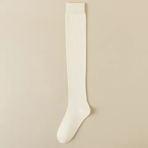 Calze Lunghe Sopra il Ginocchio da Donna Invernali Calde Misto Cotone Tinta Unita Micro-Pressione Sfruttate Coscia Alta JK