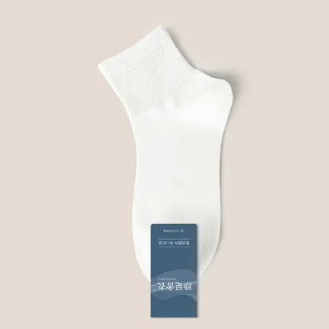 Uomo Traspirante Cotone Mesh Calzini Corti Estate Assorbente Del Sudore Casual Tinta Unita Taglio Basso Calzini Alla Caviglia