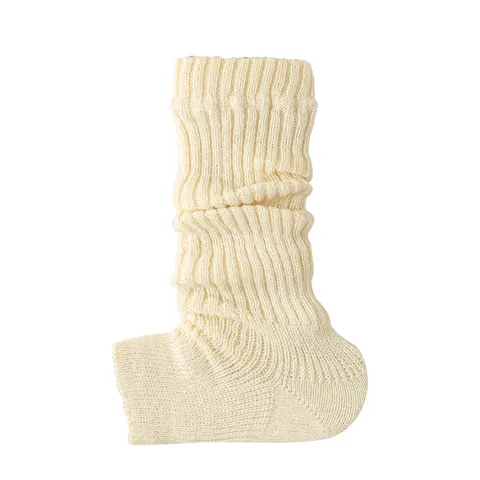 Ghette in Maglia da Donna Scaldascambi Tinta Unita Casual Calze Slouch a Coste Inverno Calde Calze Lunghe senza Piede