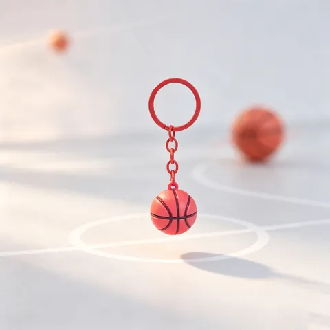 Sports Style Ball Keychain Silicone 3D Basketball Football Keychain Bag Charm Keyring For Bag Pendant Gift