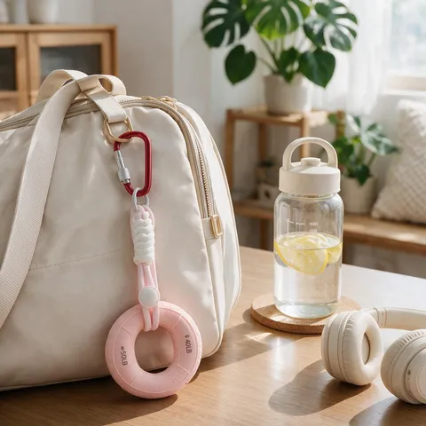Creative Sporty Silicone Hand Grip Ring Keychain Pendant Stress Relief Bag Charm Multi Colors Backpack Hanging Ornament Key Ring For Gift Unisex