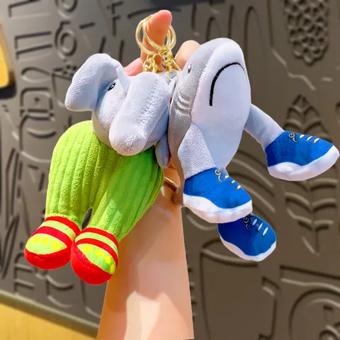 Cute Funny Mythical Creature Plush Keychain Pendant Soft Stuffed Cartoon Animal Bag Hanging Charm For Backpack Car Key Decor