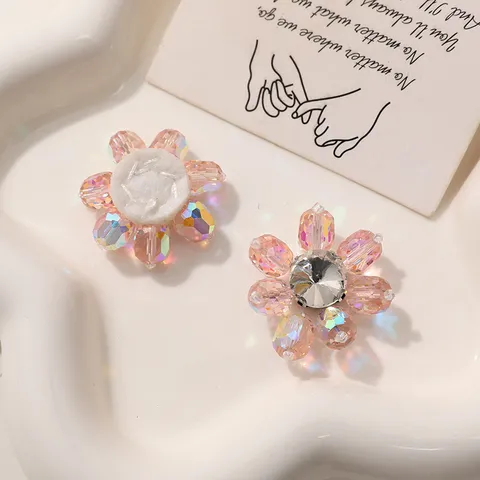 Handgemachte Kristall Strass Blume Stoff Aufnäher DIY Handwerk Kleidung Besatz Für Schuh Haar Kleid Zubehör