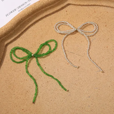 Handgemachte Glasperlen Schleife Haaraccessoires DIY Bastelmaterial Süßer Stil Modeschmuck Herstellung