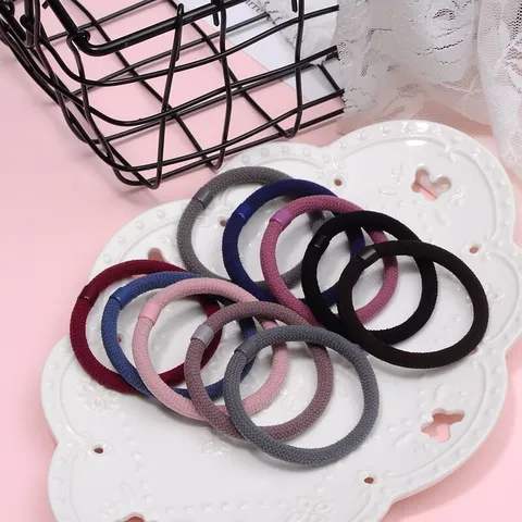 Elastico per Capelli Lavorato a Maglia Spesso Moda Coreana Fascia Elastica Scrunchies Tinta Unita Accessori per Capelli Donna