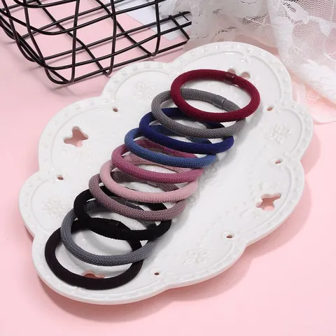 Elastico per Capelli Lavorato a Maglia Spesso Moda Coreana Fascia Elastica Scrunchies Tinta Unita Accessori per Capelli Donna