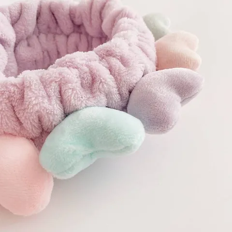 Carina Fascia per il Viso in Peluche a Cuore in Morbido Pile per Trucco Accessori per Capelli per Casa