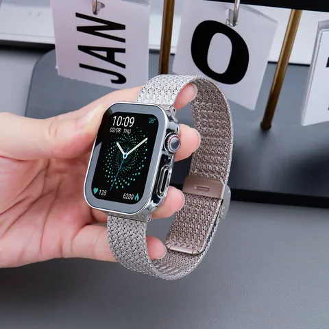 Cinturino di Ricambio per Orologio in Maglia di Acciaio Inossidabile Bracciale in Metallo per Smartwatch