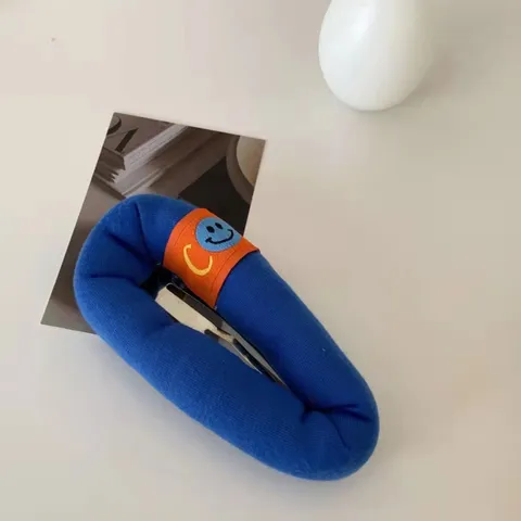 Fermaglio per Capelli con Faccina Sorridente in Tessuto Spugna Bolla Carino Accessori per Capelli Dolci Giornalieri per Donne e Ragazze