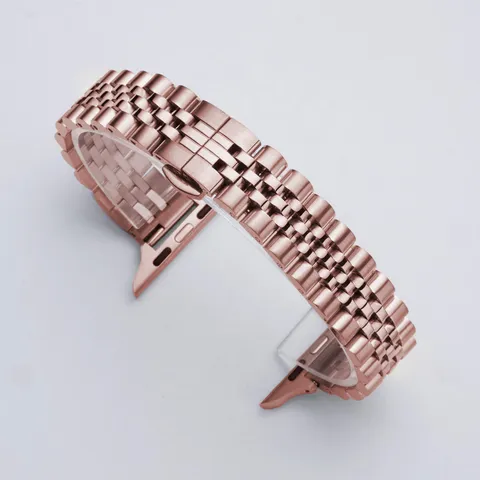 Roestvrijstalen Metalen Horlogeband Voor Apple Watch Series SE Ultra Vervanging Jubilee Link Armband Strap Voor Dames