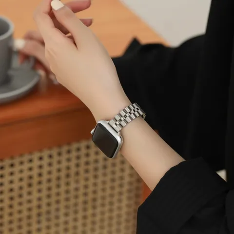 Stainless Steel Watch Band For Apple Watch Series Ultra SE Metal Replacement Strap Women Fashion Wristband