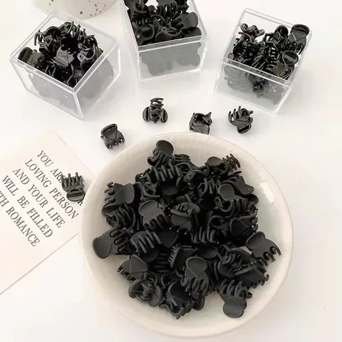 Mollette per Capelli Mini Nere in Plastica Resina Mollette per Capelli Piccole Mollette per Capelli Scoiattolo Accessori per Capelli Scoiattolo per Donne Ragazze
