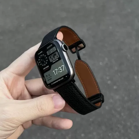 Cinturino per Orologio in Vera Pelle Chiusura Magnetica Cinturino di Ricambio per Smartwatch Stile Casual da Lavoro