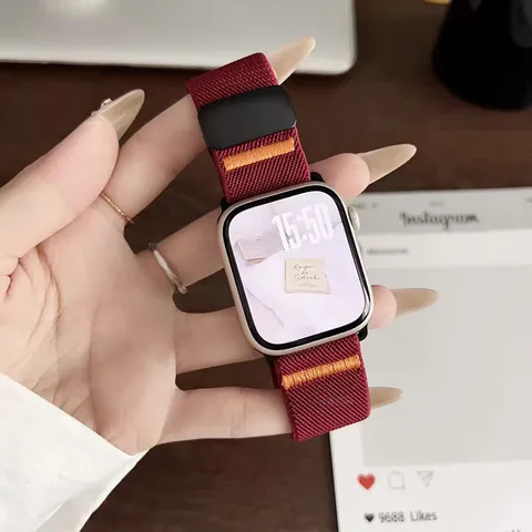 Nylon Elastic Magnetic Braided Replacement Strap Wristband For Smartwatch Watch Accessories