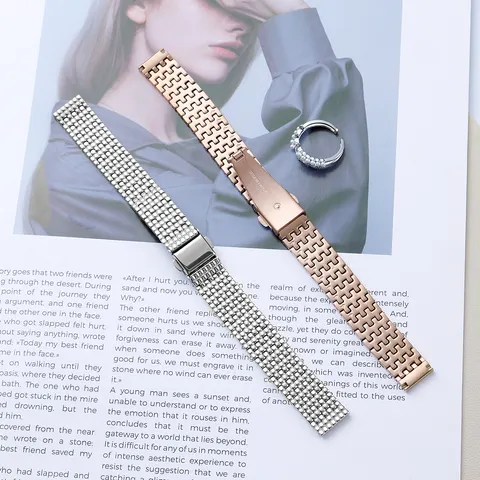 Damen Edelstahl Armband Sternenhimmel Metallgewebe Armband Mit Faltschließe Für Apple Watch Series Ultra SE