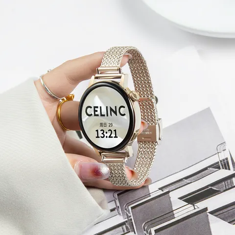 Cinturino per Orologio in Acciaio Inossidabile Maglia Metallica Con Chiusura Compatibile Con Orologio Huawei Donna Moda Accessori Ricambio
