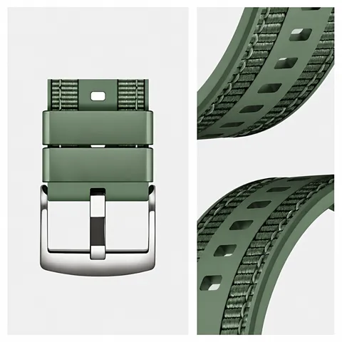 Cinturino per Smartwatch in Tessuto Composito di Silicone Cinturino di Ricambio Traspirante con Fibbia ad Ardiglione per Serie Huawei Watch GT