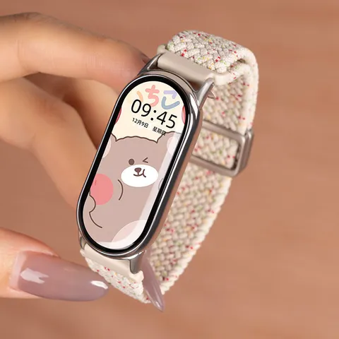 Nylon Woven Elastic Magnetic Watch Band For Xiaomi Smart Band Replacement Wrist Strap Breathable Fashion Accessory