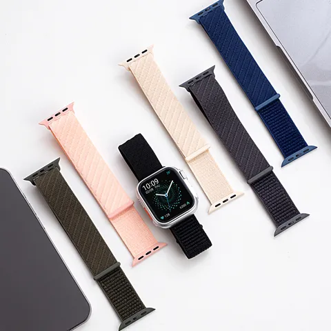 Nylon Gewebtes Loop Smartwatch Armband Ersatzband Für Apple Watch Serie Huawei Watch GT Verstellbares Sportarmband