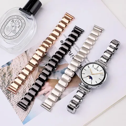 Cinturino per Orologio in Metallo a Cubetto di Zucchero in Acciaio Inossidabile per Smartwatch Chiusura Deployant Cinturino di Ricambio Gioielli da Donna