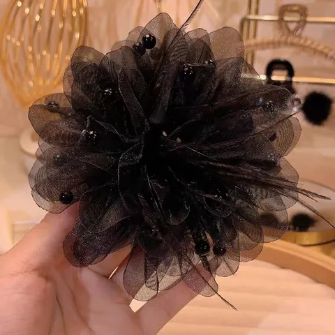 Elegante Pioenroos Veer Haarklem Luxe Grote Haarklem Mode Haarstyling Accessoires Voor Vrouwen