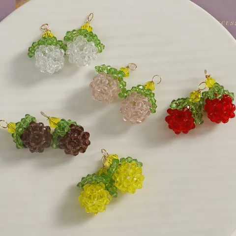 Handmade Glass Bead Fruit Shape Pendant Charms DIY Jewelry Making Accessories Cute Fruit Components For Crafting