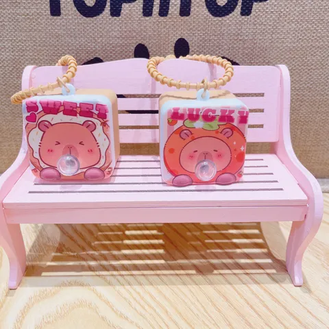Llavero de Capybara Soplador de Burbujas de Descompresión Creativo Lindo Colgante de Animal Llavero de Coche Juguete Regalo Accesorio