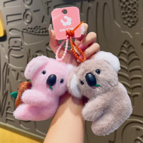 Niedlicher Plüsch Koala Puppe Schlüsselanhänger Stofftier Schlüsselring Cartoon Schlüsselanhänger Tasche Anhänger
