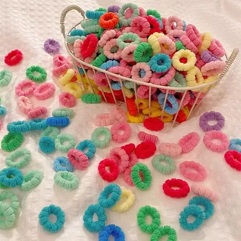 Children Hair Ties Baby High Elasticity Hair Scrunchies Infant Elastic Rubber Bands Colorful Hair Accessories for Toddlers Girls
