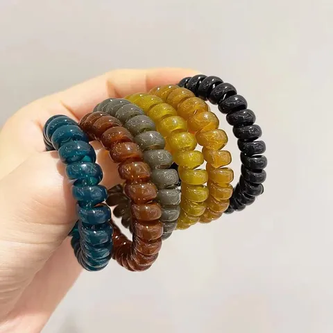 Minimalistisch Hars Telefoonsnoer Haarelastiek Duurzaam Hoge Elasticiteit Haartouw Paardenstaart Houder Voor Dames Haaraccessoires
