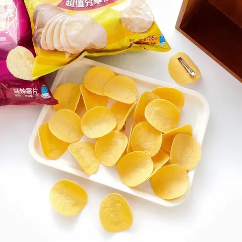 Mignonne Pince à Cheveux Chips Drôle Snack Simulé Nouveauté Pince à Frange Accessoires Cheveux Résine Femmes Fête Quotidienne