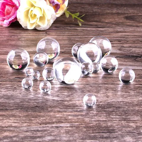 Clear White Crystal Glass Ball Transparent Sphere Smooth Polished Quartz Crystal Ball For Home Decor Photography Props