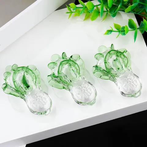 Crystal Cabbage Figurine K9 Crystal Transparent Office Desktop Small Ornament Home Decoration Chinese Style Craft