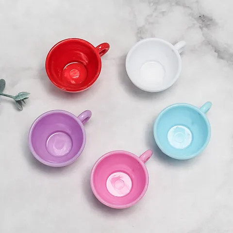 Miniature Simulation Coffee Cup Dollhouse DIY Food Container Plastic Mini Tea Cup Micro Landscape Doll House Decor Toy