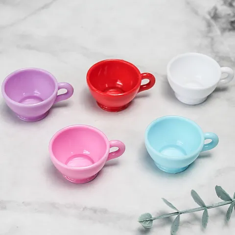 Miniature Simulation Coffee Cup Dollhouse DIY Food Container Plastic Mini Tea Cup Micro Landscape Doll House Decor Toy