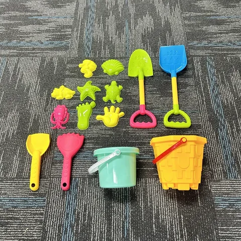 Conjunto de Juguetes de Playa para Niños Pala de Arena de Plástico Pala de Nieve Cubo de Castillo Juguete de Agua al Aire Libre