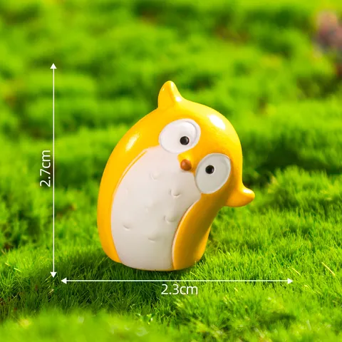 Mini Resin Owl Figurine Cartoon Animal Miniature For Micro Landscape Garden Decor DIY Terrarium Accessories Desk Ornament