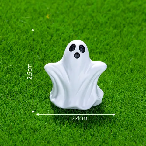 Adornos de Resina de Micropasaje de Halloween Lindos Fantasmas Calabaza Figura en Miniatura Decoración DIY Accesorios de Fiesta