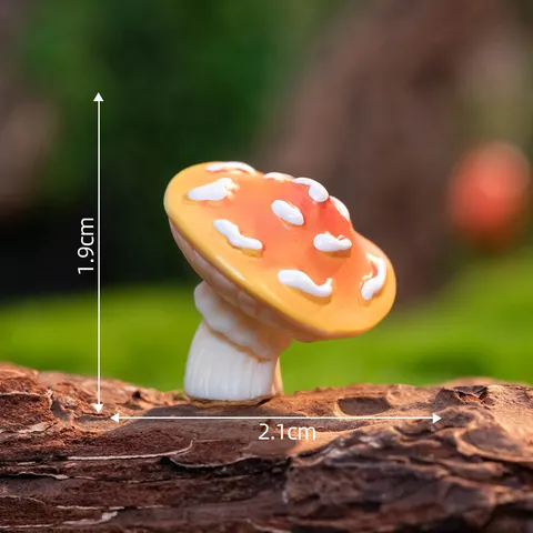 Setas de Resina en Miniatura Planta de Bosque Simulada Micropaisaje DIY Bonsái Terrario Adornos de Jardín Accesorios