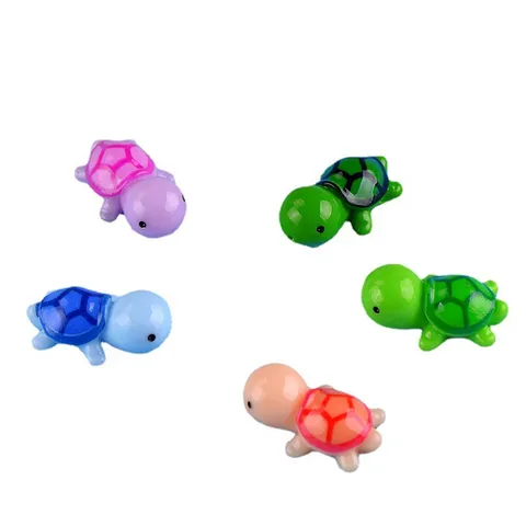 Mini Figurine de Tortue de Mer en Résine Accessoires de Micro Paysage de Dessin Animé Ornement de Voiture de Bureau