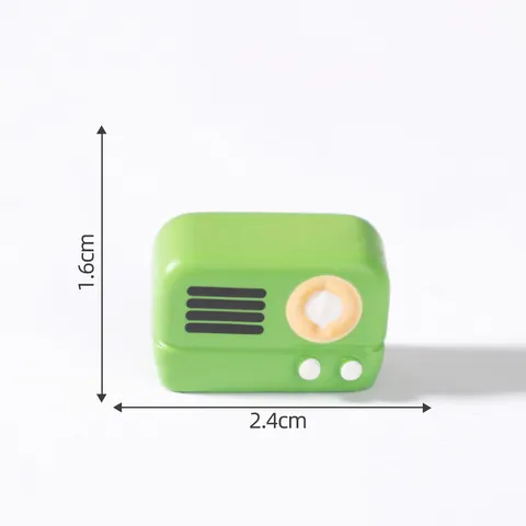 Miniature Resin Retro Radio Alarm Clock Projector Model Dollhouse DIY Decorative Accessories Micro Landscape