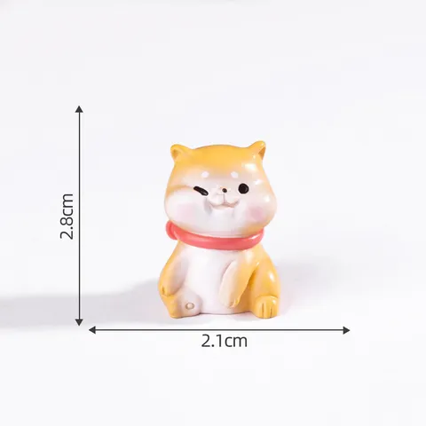 Mini Bonita Figura Cachorro Resina Micropaisaje Casa Muñecas DIY Decoración Coche Escritorio Adorno Juguete Animal Dibujos Animados
