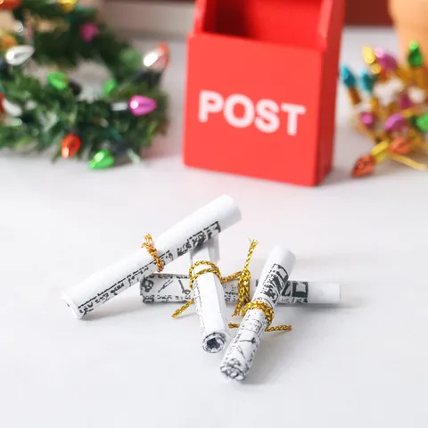 Dollhouse Miniature Newspaper Bundle 1 12 Scale Doll House Furniture Scene Accessories Mini Paper Roll Props Toy