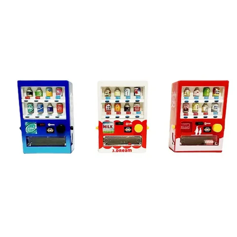 Miniature Vending Machine Dollhouse Toy Plastic Simulation Mini Drink Model Cute Doll House Room Decor Kids Toy