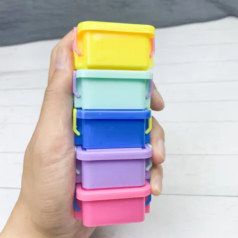 Miniature Dollhouse Storage Box Cute Plastic Storage Container Pretend Play Toy Simulation Doll House Accessories